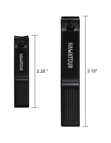 Juego de Cortauñas HAWATOUR Negro con Caja de Almacenaje