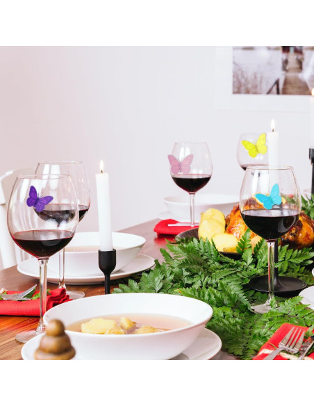 10 Marcadores de Copas de Vino de Silicona CIATBYYJ Multicolores