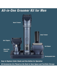 Recortadora de Barba Aesfee AF-8098 5-en-1 Impermeable 2