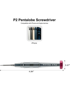 Destornillador Pentalobe P2 Kannony Wind 0.8mm Magnético 2
