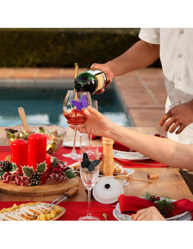 10 Marcadores de Copas de Vino de Silicona CIATBYYJ Multicolores