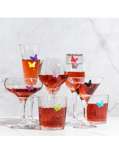 10 Marcadores de Copas de Vino de Silicona CIATBYYJ Multicolores