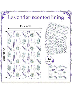 Forros Aromatizados para Cajones Geelin 24 Hojas Lavanda 2
