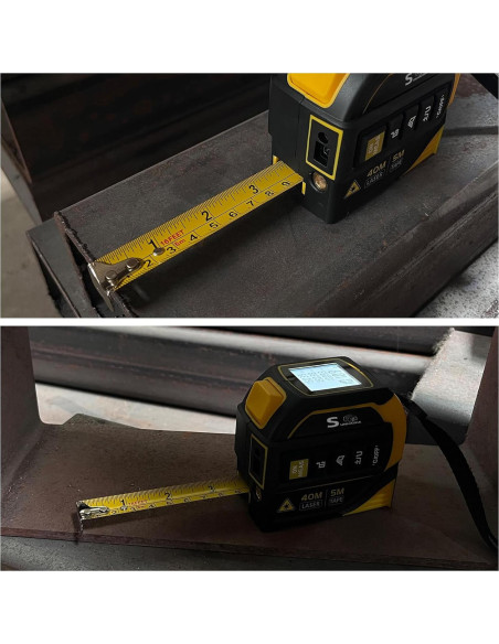 Medidor de cinta láser 4 en 1 SUNHAIXIA 40m + 5m AutoLock