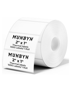 Etiquetas Térmicas MUNBYN 50,8x25,4mm 1000 Hojas Rollo