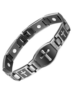 Pulsera Magnética Jecanori de Titanio para Hombre - Gris