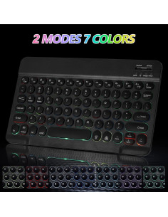 Teclado y Ratón Bluetooth Guiheng Mini Inalámbrico Negro 2