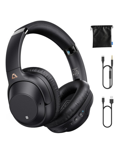 Auriculares Bluetooth Lavales E500Pro ANC 90h Negro