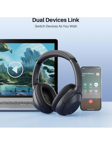 Auriculares Bluetooth Lavales E500Pro ANC 90h Negro