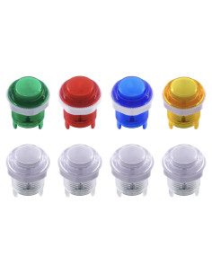 Botón LED SJ@JX 28mm Atornillable para Arcade Multicolor