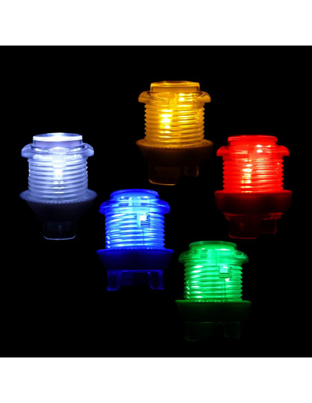 Botón LED SJ@JX 28mm Atornillable para Arcade Multicolor