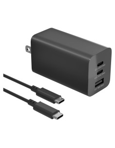 Cargador USB C 65W Wegear 3 Puertos Carga Rápida Plegable
