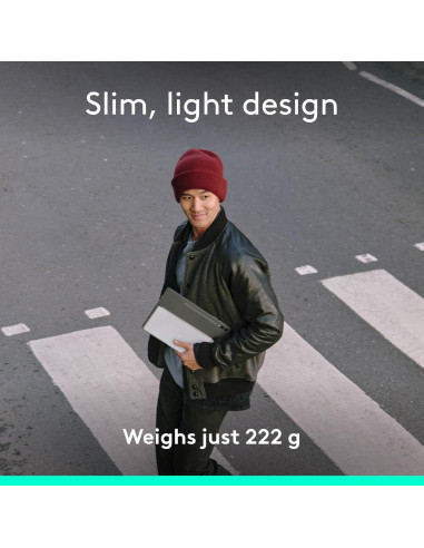 Teclado Bluetooth Logitech Keys-To-Go 2 Gris Pálido