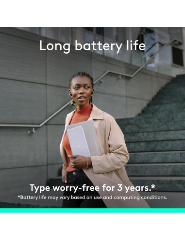 Teclado Bluetooth Logitech Keys-To-Go 2 Gris Pálido