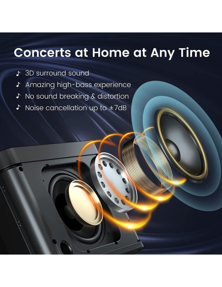 Máquina de Karaoke Bluetooth Portátil 2 Micrófonos 203