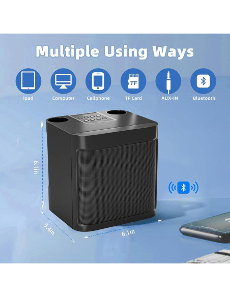 Máquina de Karaoke Bluetooth Portátil 2 Micrófonos 203