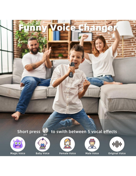 Máquina de Karaoke Bluetooth Portátil 2 Micrófonos 203