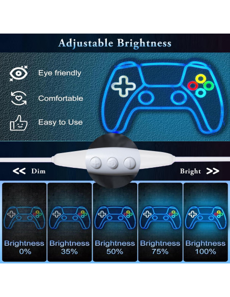 Luz de Neón Gamer iQuincy Controlador LED Dimmable USB