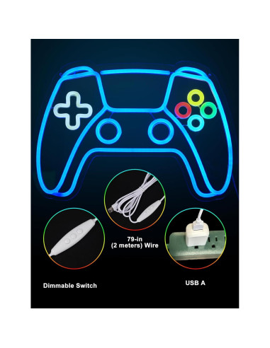 Luz de Neón Gamer iQuincy Controlador LED Dimmable USB