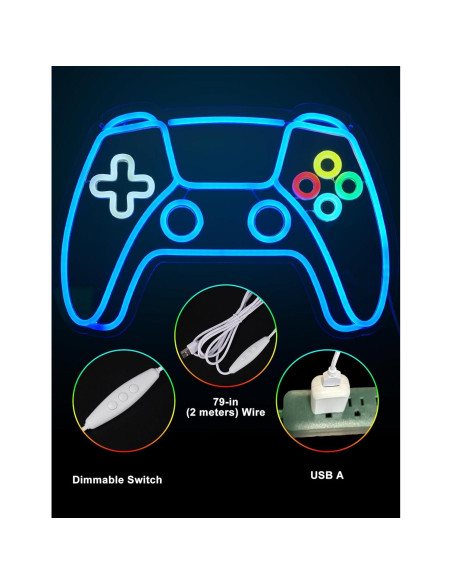 Luz de Neón Gamer iQuincy Controlador LED Dimmable USB