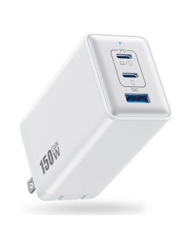 Cargador USB C 150W Pxwaxpy 3 Puertos Rápido Plegable