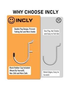 Juego de Ganchos para Tablero Perforado INCLY 206PCS Alta Resistencia 2