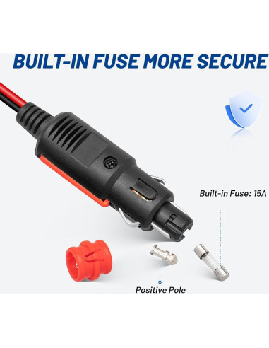 Cable de Alimentación Anina 12V/24V 3m para Refrigerador de Coche