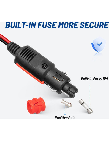 Cable de Alimentación Anina 12V/24V 3m para Refrigerador de Coche