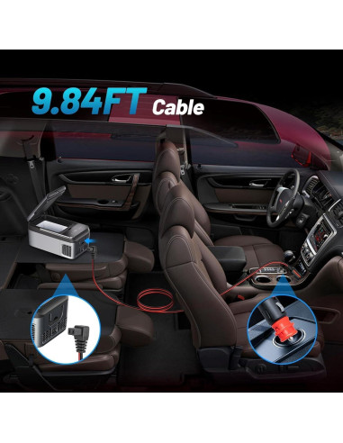 Cable de Alimentación Anina 12V/24V 3m para Refrigerador de Coche
