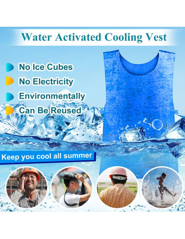 Chaleco Refrigerante Evaporativo PVA Unisex para Verano