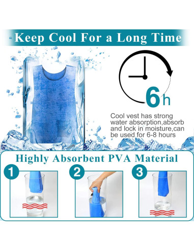 Chaleco Refrigerante Evaporativo PVA Unisex para Verano