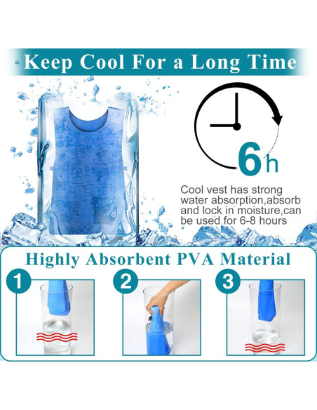 Chaleco Refrigerante Evaporativo PVA Unisex para Verano