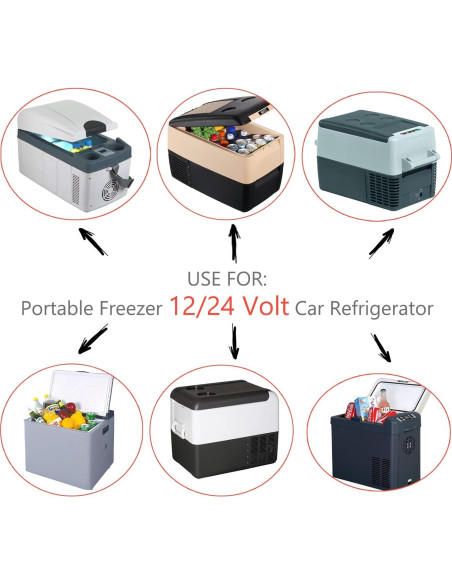 Cable de Alimentación 12V/24V para Refrigerador de Coche