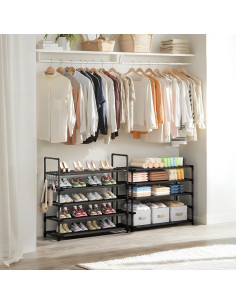 Estante para zapatos SRRSO de 10 niveles, metal, 40-45 pares 2