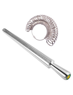 Mandril Medición Talla Anillo OKREVIEW 27 Pcs Metálico