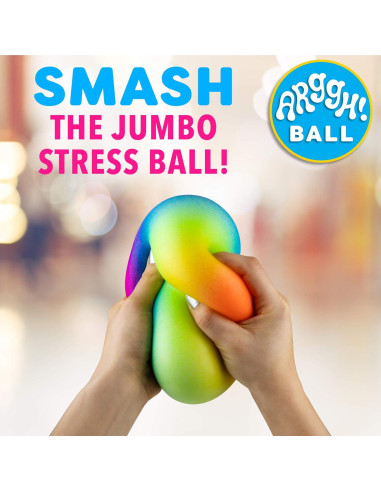 Bola de Estrés Gigante Arcoíris Potencia Tu Diversión 9.53 cm