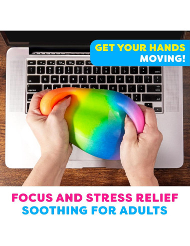 Bola de Estrés Gigante Arcoíris Potencia Tu Diversión 9.53 cm
