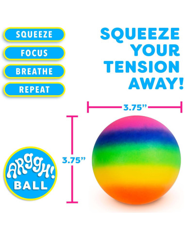 Bola de Estrés Gigante Arcoíris Potencia Tu Diversión 9.53 cm