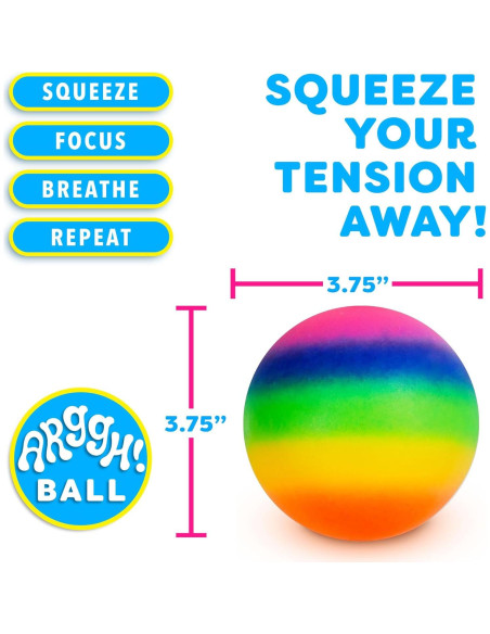 Bola de Estrés Gigante Arcoíris Potencia Tu Diversión 9.53 cm