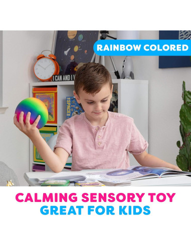 Bola de Estrés Gigante Arcoíris Potencia Tu Diversión 9.53 cm