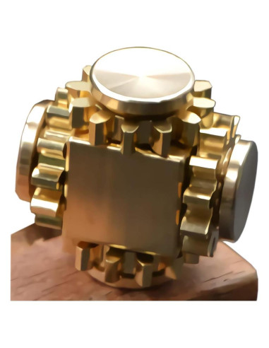 Cubo Antiestrés Wewinn de Latón Puro 4 Engranajes EDC