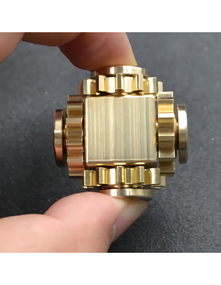 Cubo Antiestrés Wewinn de Latón Puro 4 Engranajes EDC