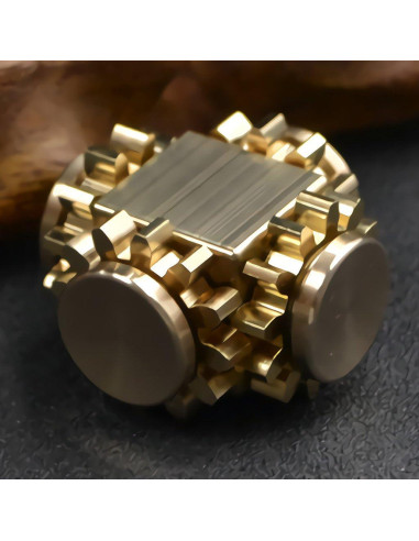 Cubo Antiestrés Wewinn de Latón Puro 4 Engranajes EDC