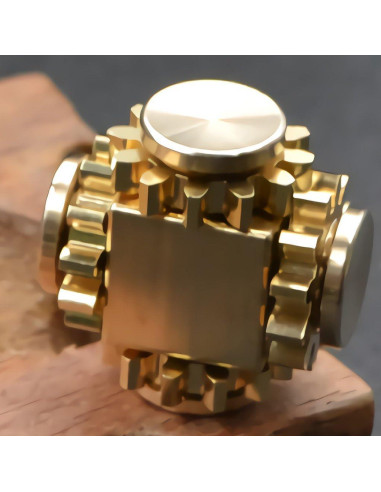 Cubo Antiestrés Wewinn de Latón Puro 4 Engranajes EDC