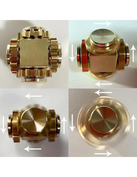 Cubo Antiestrés Wewinn de Latón Puro 4 Engranajes EDC