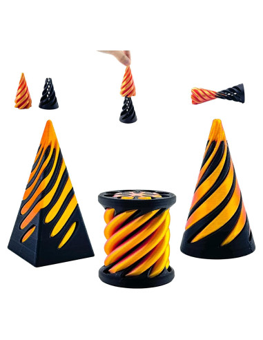 Cono Imposible Antiestrés 3 Piezas Dorado - Juguete Relajante