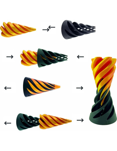 Cono Imposible Antiestrés 3 Piezas Dorado - Juguete Relajante