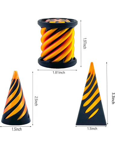 Cono Imposible Antiestrés 3 Piezas Dorado - Juguete Relajante