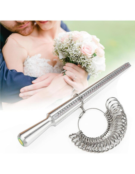 Kit de Medición de Anillos Accmor con Mandril y Calibrador