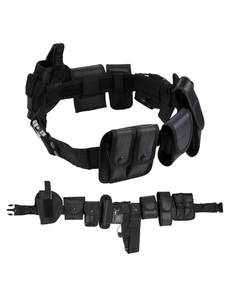 Cinturón Táctico Policial FLKQC 10 en 1 Ajustable